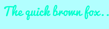 Image with Font Color 00FFCD and Background Color B2FFFF